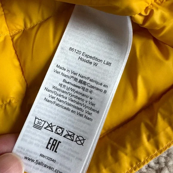 Fjallraven 1974 Expedition Lätt with Hoodie Yellow Medium Women’s - Picture 6 of 8